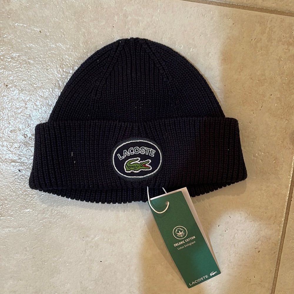 Navy kids beanie Lacoste